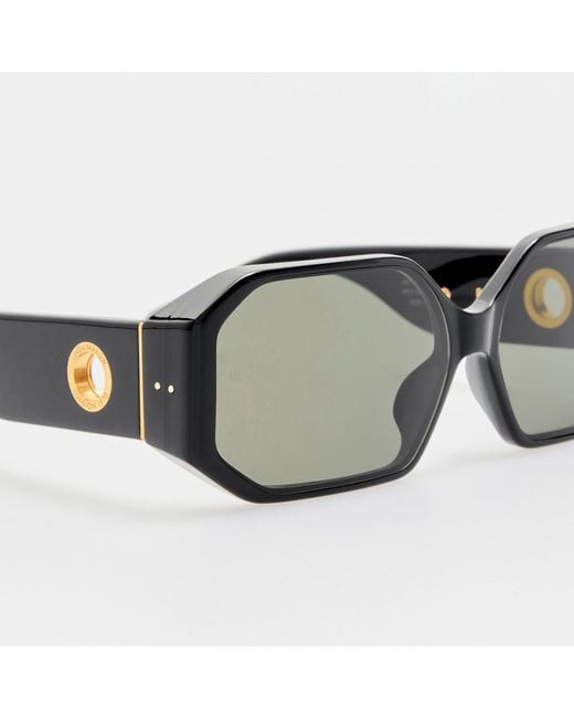 Linda Farrow Black Bailey Sunglasses