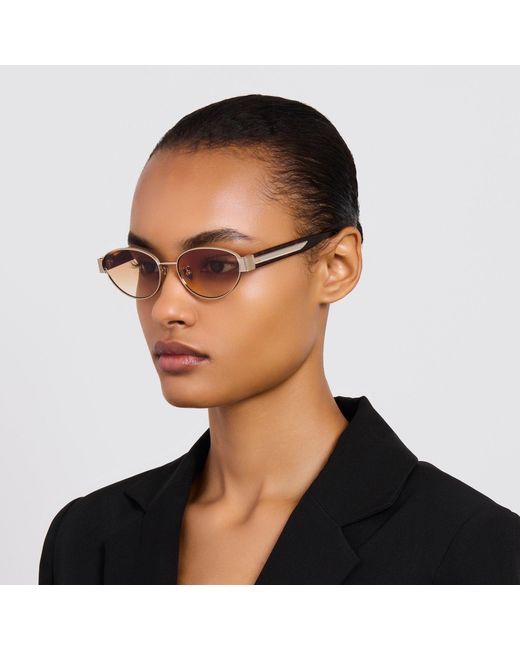 Linda Farrow Brown Sheri Sunglasses