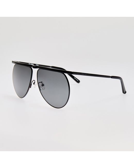 The Attico Gray Mina Aviator Sunglasses