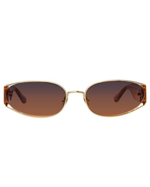 Linda Farrow Black Shelby Cat Eye Sunglasses