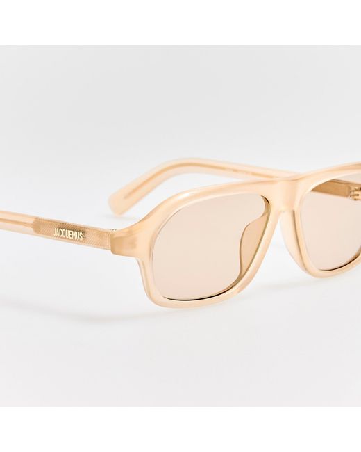 Jacquemus Pink Becane Sunglasses
