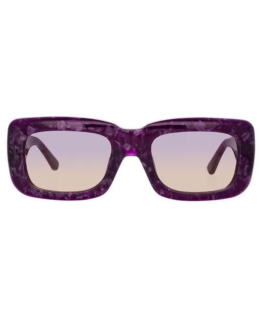 The Attico Purple Marfa Rectangular Sunglasses