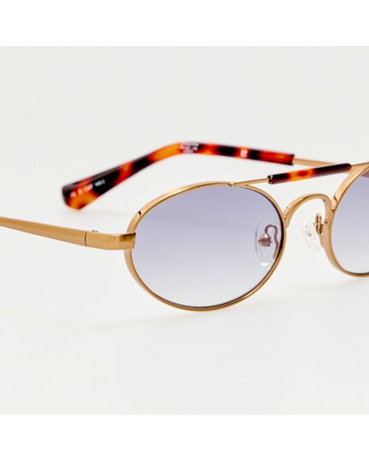 Dries Van Noten Brown Oval Sunglasses