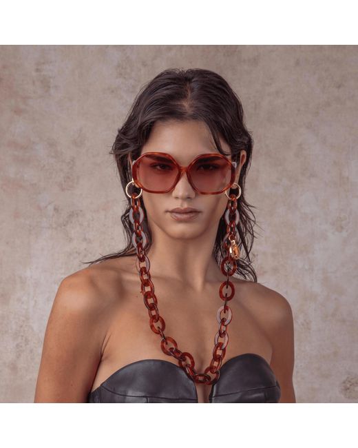 Linda Farrow Brown Paloma Sunglasses