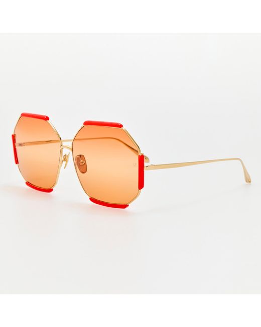 Linda Farrow Brown Margot Sunglasses