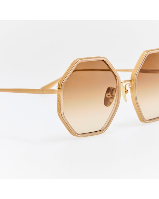 Linda Farrow Brown Coraline Sunglasses