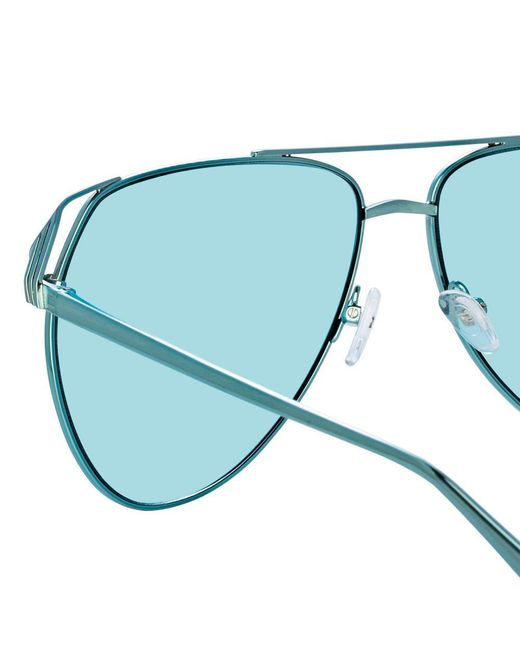 The Attico Blue Telma Aviator Sunglasses for men