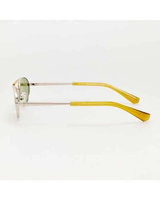 Dries Van Noten Green Oval Sunglasses