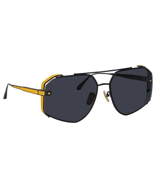 Linda Farrow Black Amar Sunglasses
