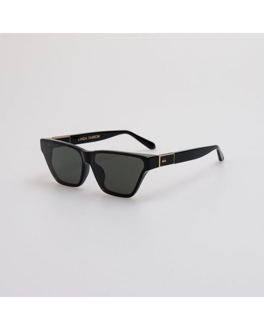 Linda Farrow Black Skyler Sunglasses