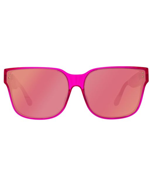 Linda Farrow Pink Rui Oversize Sunglasses
