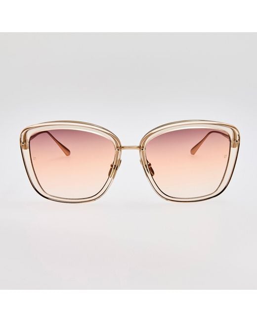 Linda Farrow Pink Anais Sunglasses