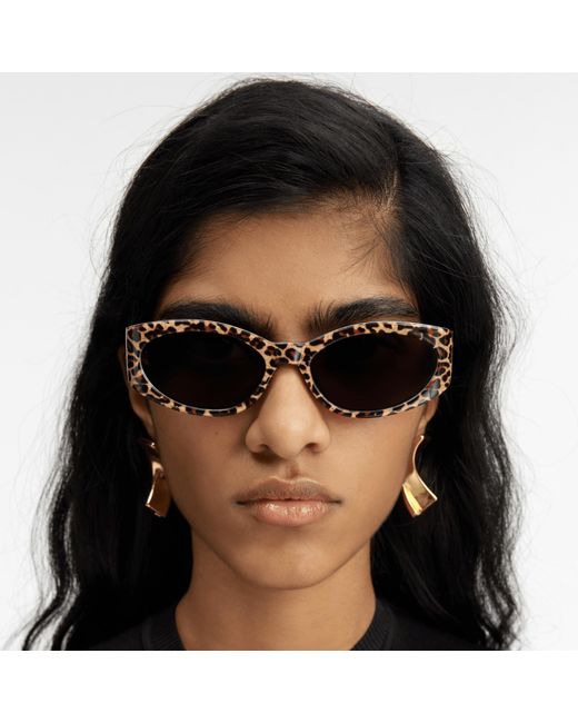 Jacquemus Brown Ovalo Oval Sunglasses