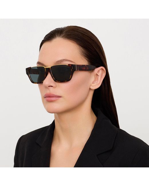 Linda Farrow Blue Marcel Sunglasses