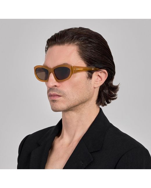 Dries Van Noten Yellow Wrap Sunglasses