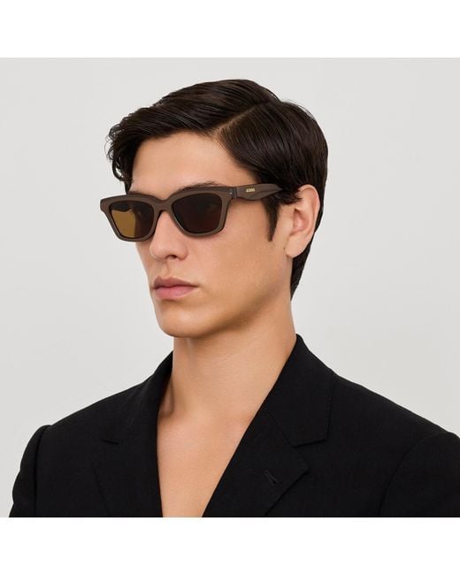 Jacquemus Brown Carre Sunglasses