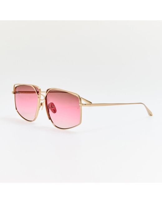 Linda Farrow Pink Miranda Sunglasses