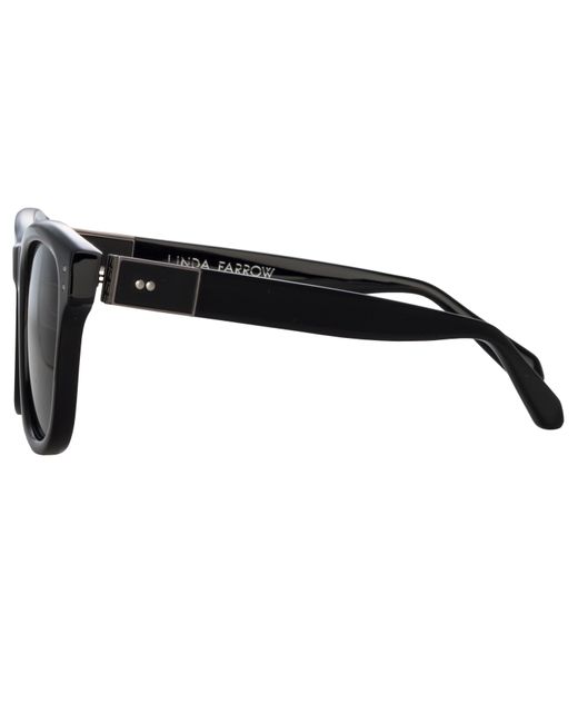 Linda Farrow Black Edson D-frame Sunglasses for men