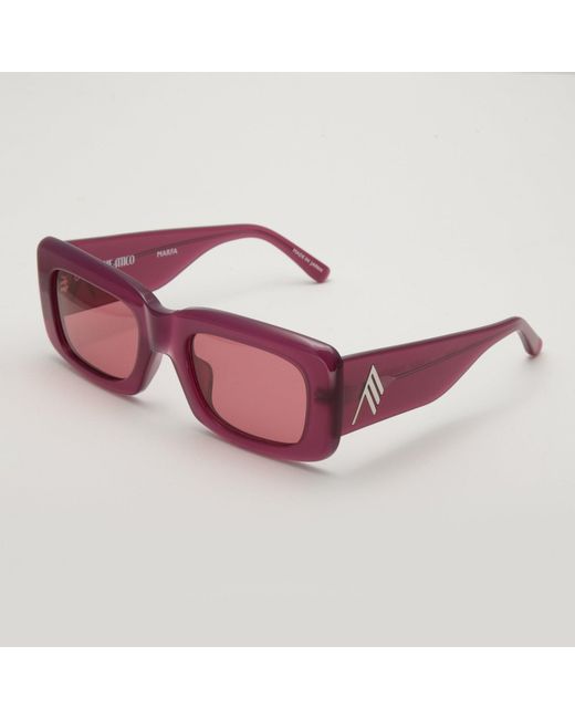 The Attico Purple Marfa Rectangular Sunglasses
