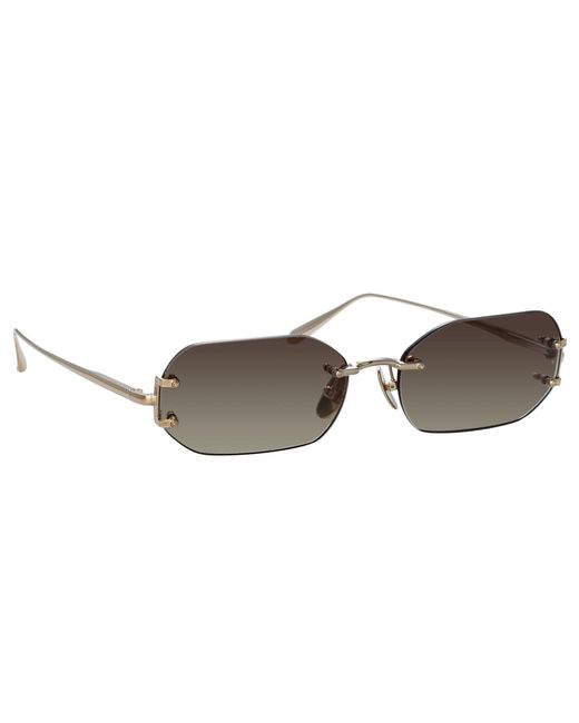 Linda Farrow Brown Magali Sunglasses