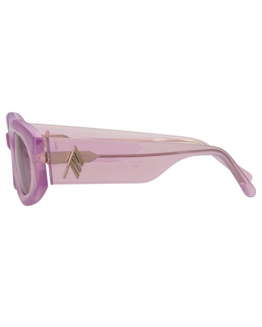 Linda Farrow Purple The Attico Berta Oval Sunglasses