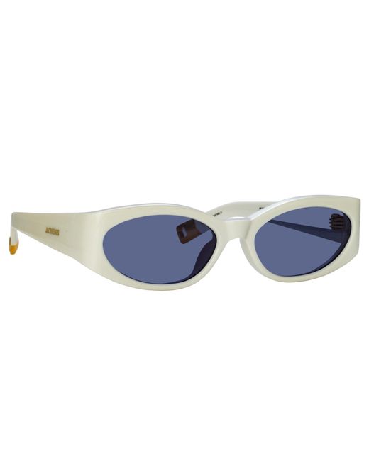 Jacquemus Blue Ovalo Oval Sunglasses