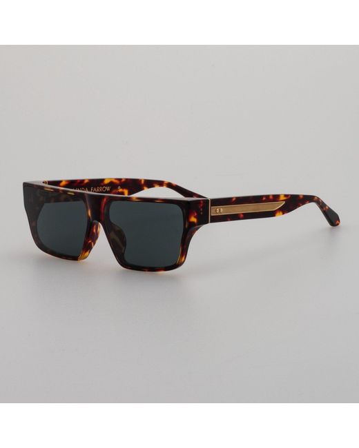 Linda Farrow Black Men's Brady Sunglasses