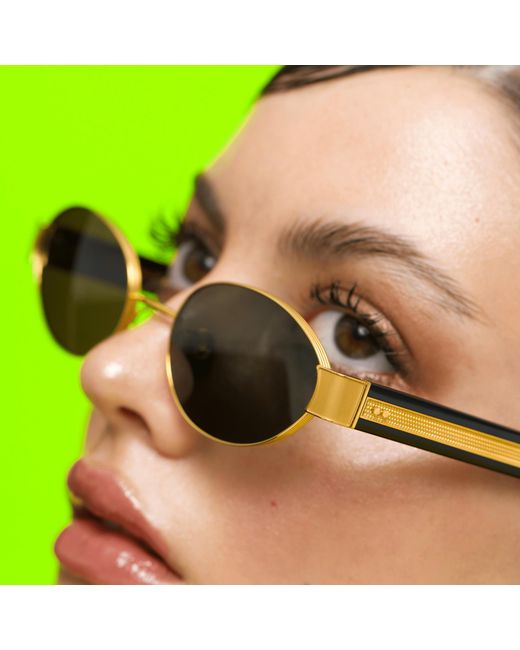 Linda Farrow Black Sadie Sunglasses