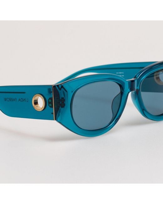 Linda Farrow Black Debbie Sunglasses