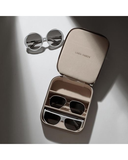 Linda Farrow Black Three Pair Square Travel Case