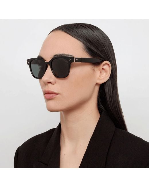 Linda Farrow Black Sanchez Sunglasses