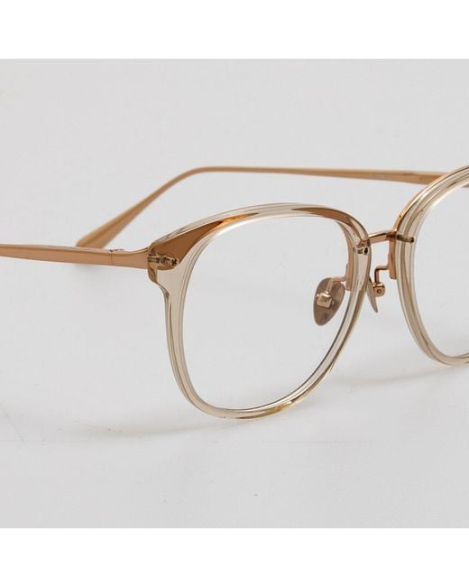 Linda Farrow Metallic Cyrus D-frame Optical