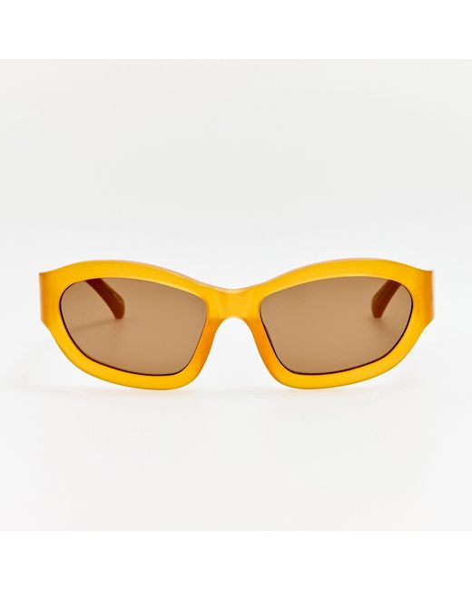 Dries Van Noten Yellow Wrap Sunglasses
