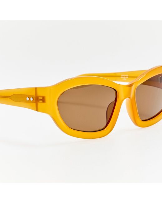 Dries Van Noten Yellow Wrap Sunglasses