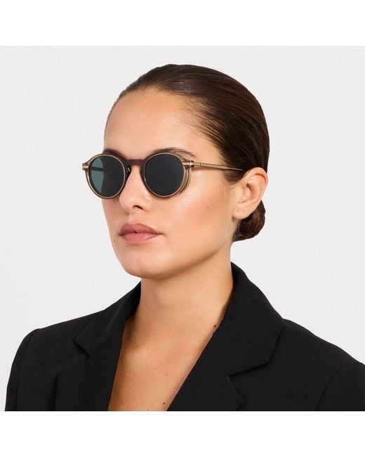 Linda Farrow Brown Orion Explorer Sunglasses