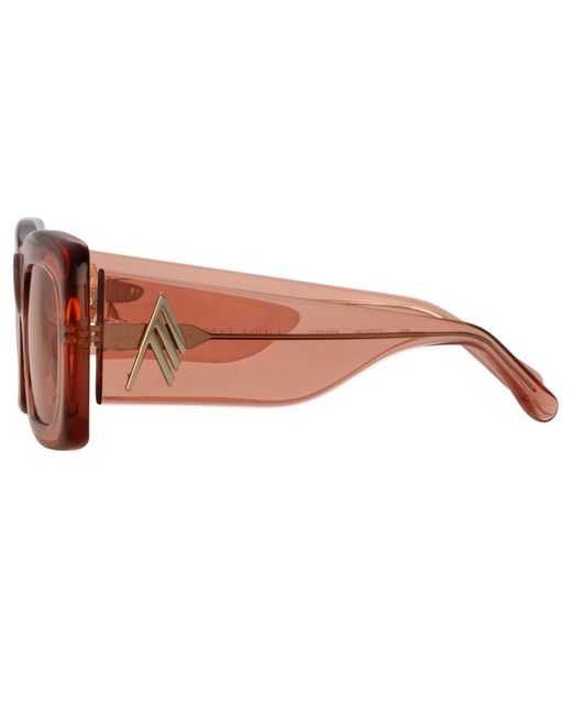 The Attico Pink Marfa Rectangular Sunglasses
