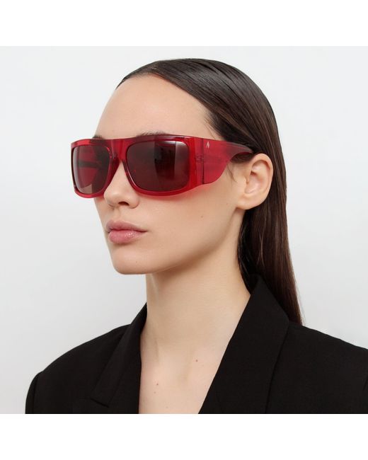 The Attico Red Andre Oversized Sunglasses