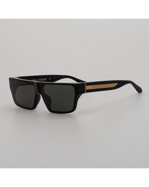 Linda Farrow Black Brady Sunglasses