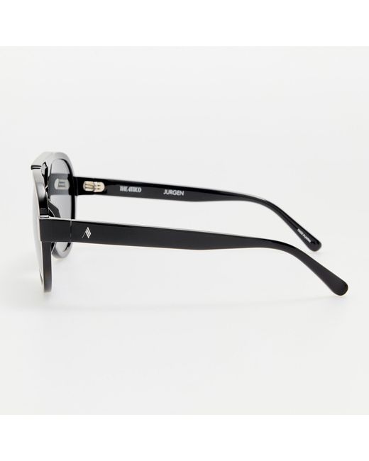 The Attico Black Jurgen Aviator Sunglasses