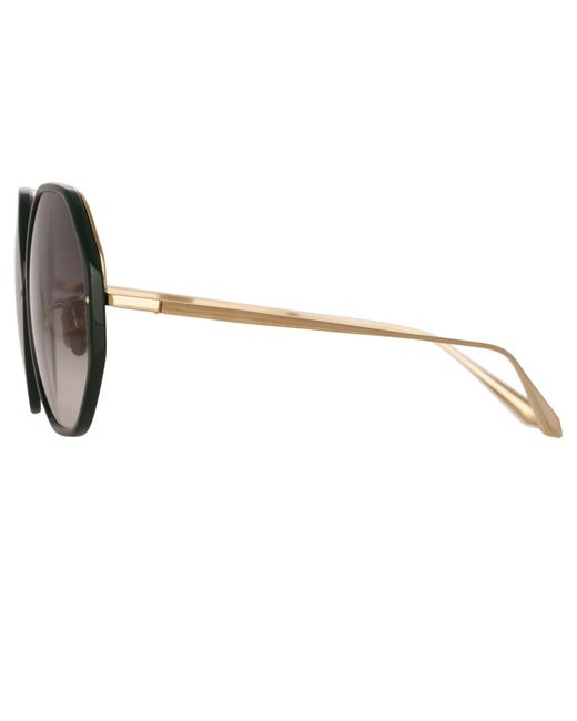 Linda Farrow Black Alona Sunglasses