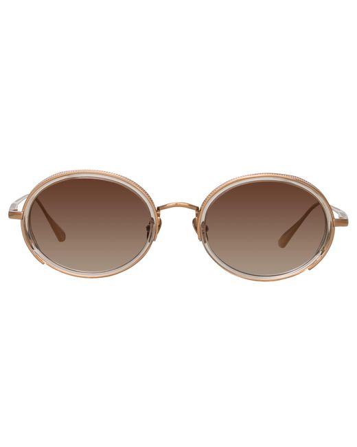 Linda Farrow Pink Finn Oval Sunglasses