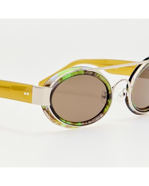 Dries Van Noten Brown Cat Eye Sunglasses