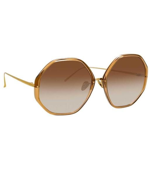 Linda Farrow Brown The Alona | Oversized Sunglasses