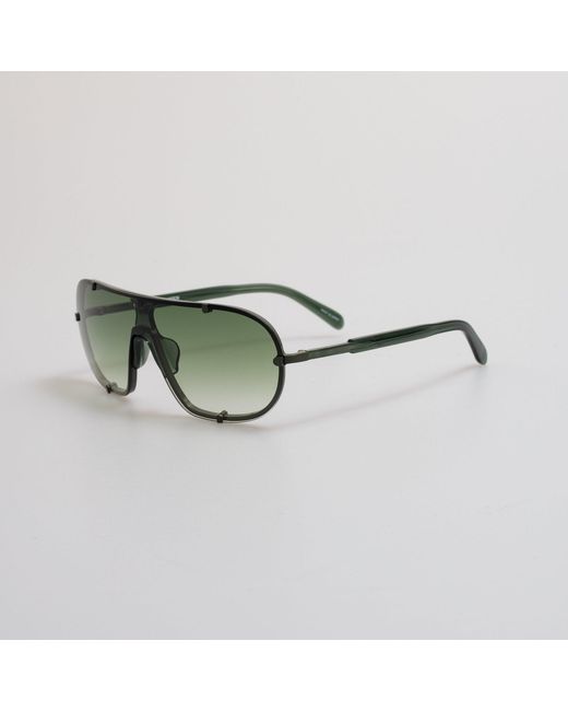 Dries Van Noten Green Aviator Sunglasses