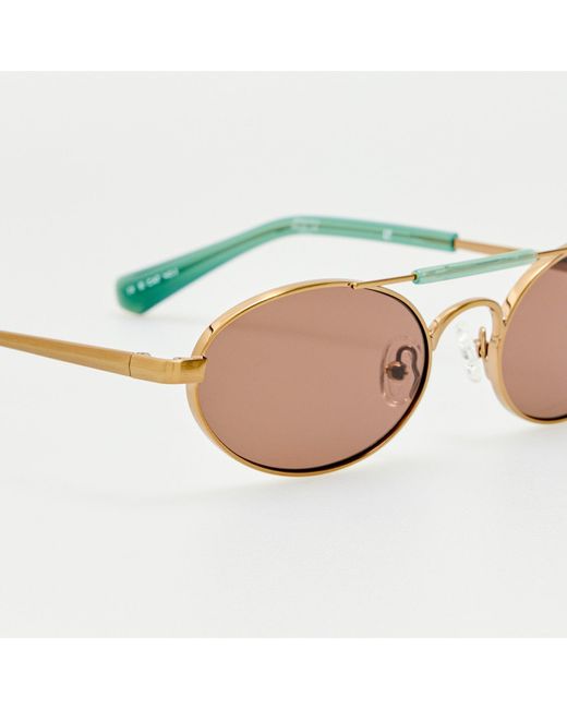 Dries Van Noten Brown Oval Sunglasses