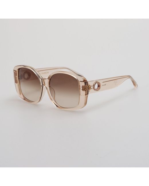 Linda Farrow Brown Venus Oversized Sunglasses
