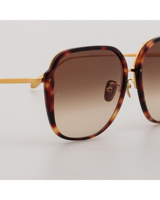 Linda Farrow Black Sofia Sunglasses