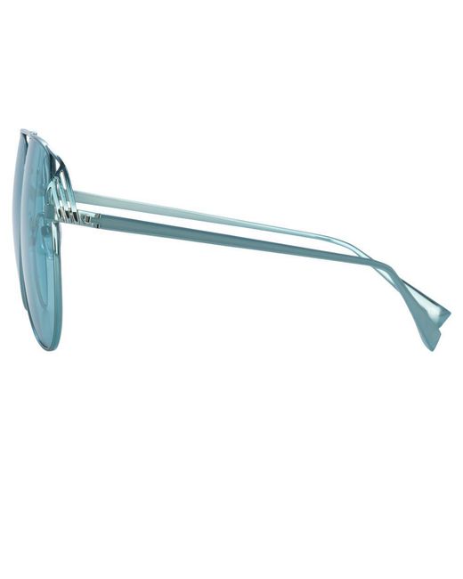 The Attico Blue Telma Aviator Sunglasses for men