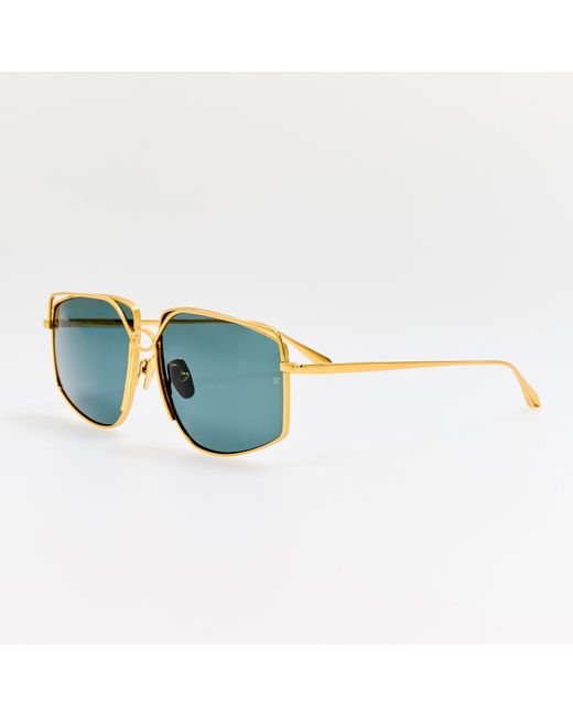 Linda Farrow Blue Miranda Sunglasses