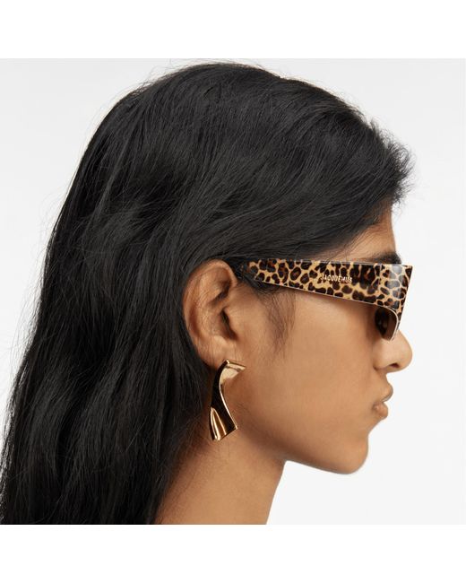 Jacquemus Brown Ovalo Oval Sunglasses